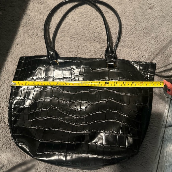 🖤NWOT” Zara “ Black Alligator Print Tote Bag - Picture 12 of 16